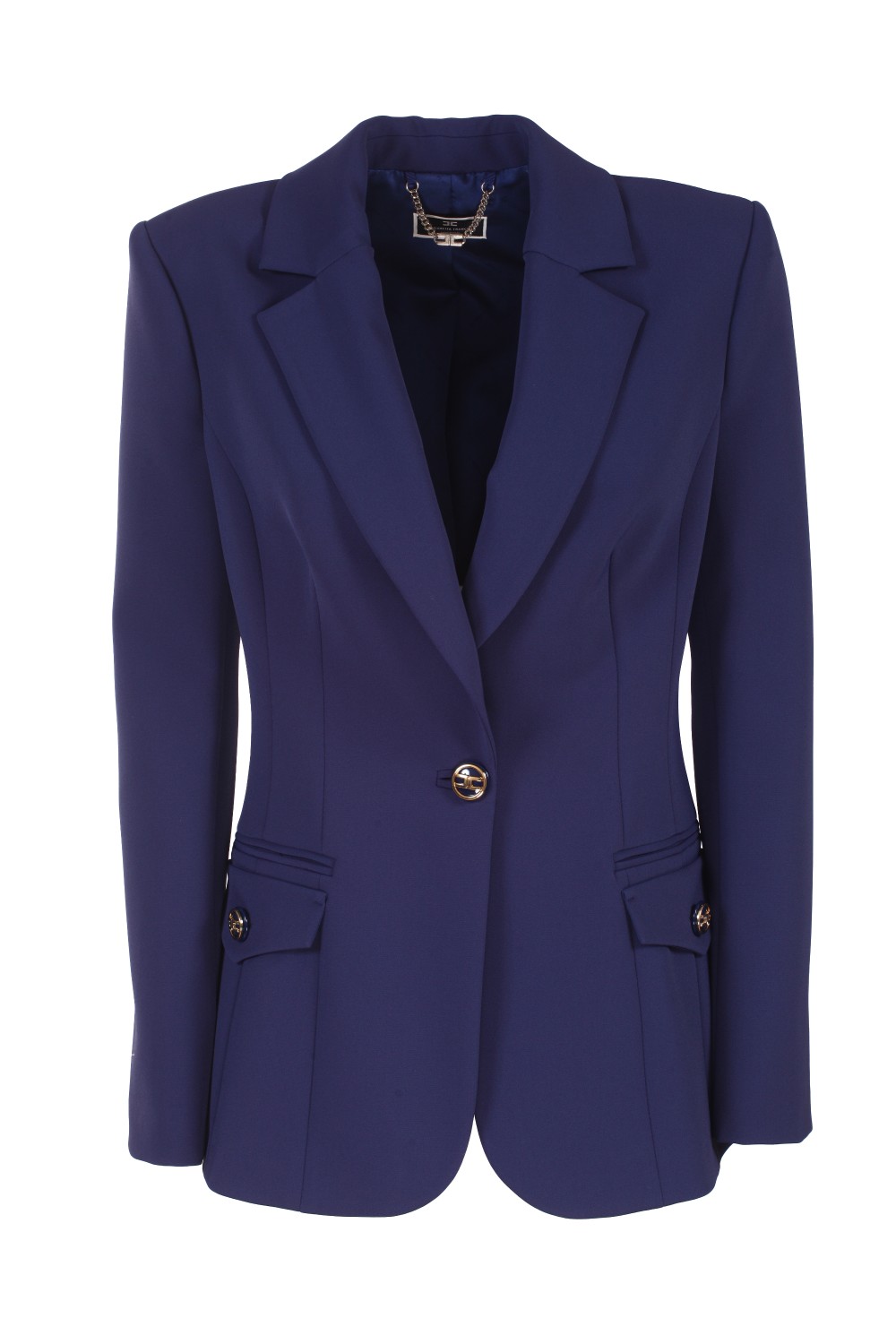 shop ELISABETTA FRANCHI Saldi Giacca: Elisabetta Franchi giacca in crepe.
Rever.
Maniche lunghe.
Vestibilità aderente.
Chiusura a singolo bottone.
Tasche doppie, sopra a filetto e sotto patta arricchita da bottone.
Bottone smaltato con logo oro.
Composizione: 96% Viscosa 4% Elastan.
Fabbricato in Italia.. GI04326E2-590 number 4125837